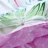 Ensembles de literie feuilles de couvre-lit de motif de fleurs ensemble de couette gamin-draps enfants adultes et taies d'oreiller couette