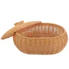 Mugs Woven Basket For Kitchen Egg Storage Baskets Organizing Hamper Multi-functional Bread Supply Food Weave With Lid