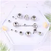 Metals 100 Pieces 304 Stainless Steel Through-Hole Balls With Mtiple Specifications Solid Loose Beads Holes String And Round Jewelry D Dhhsk