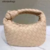 Bottegvenets Jodie Sac 2024 Woven Womens New Style Dumplings Knot Underarm Cloud Advanced Handbag Leather Frj