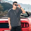 Herren T-Shirts Gxxh Modemarke Großgröße 140 kg Sommer Eis Seide Kühle runde Nacken Kurzschlärm T-Shirt Lose halb Top Mann