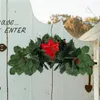 Fleurs décoratives Porte de Noël Porte des linteaus Fenêtres et arches Simulate le décor de Noël suspendu de pin vert suspendu