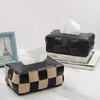 Storage Bags Facial Tissue Case Leather Box Cover PU Car Holder With Bulk Travel Tissues Size Perfect Fit