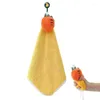 Towel Cartoon Hand Quick Dry Cute Appearance Super Absorbent Towels With Hanging Rings For Bathroom Living Room