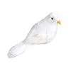 Figurines décoratives 2pcs Blancs Birds artificiels artisanat pour colombes de paix Pigeons d'oiseau avec clips pour PO Accesstes Decoration Home