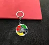 Top Zinc Alloy Gift Keychain Trade Trade Cross-Border Metal Key Ring Factory Ventes directes