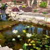 Dekorativa blommor 5st konstgjorda flytande blad realistiska vattendynor för hemträdgård uteplats damm akvarium pool bröllop fest