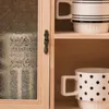 Keukenopslag eettafel kast bureaublad cosmetica reservering doos serveergerei display locker vaste wood thee set stofdichte hok