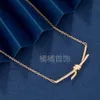 S925 Silver Tiffanyjewelry Heart Pendants Boutique V Gold High Edition Nackochle