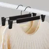 Hangers 2 stks/perceel premium kledinghanger met sterke niet-slip verstelbare clips 360 graden zwengel anti-reuzenbroeken klem hangende haken