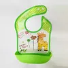 5I15 brsettoli panni da astuzia sacca di riso staccabile bavaglino imita silicone impermeabile adatto ai bambini neonati di stoffa da cartone animato alimentazione regolabile del bambino D240513