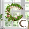 Decorative Flowers Smilax Rattan Decor DIY Wreath Ring Moon Shaped Garland Vine Dream Catcher Material Circle