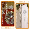 Decorative Figurines Acrylic Christmas Snowflake Pendant Fake Icicle Drop Xmas Tree Hanging Ornaments Year Party Decoration