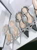 디자이너 드레스 신발 패션 새틴 바오토 스팽글 라인톤 반짝이는 활 여성 샌들 연회 웨딩 전문가 6cm 8cm 하이힐 3572147