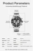 Montre-bracelets Megir Brand Business Watch for Men Luxury Quartz Clock Chronograph Imperproofing Luminous Big Dial Sport Militar
