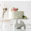 Teller nordischer Obstplattenglasabdeckung Kuchenschale Zero Haushalte Geschirr weißer Keramik Hochzeit Dessert Aufbewahrung
