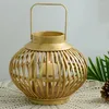 Candle Holders Bamboo Woven Outdoor Gold Large Holder Lamp Table Wedding Centerpieces Vintage Lantern Portavelas Home Decoration AH50CH