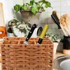 Kitchen Storage Cutlery Basket Flatware Utensil Rack Rustic Holder Wooden Plastic Tea Bag Organizer