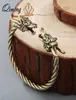 Bangle QIMING Nordic Dragon Bracelet Wristband Women Antique Bew Gold Boho Vintage Men Jewelry Bracelets Viking3822665