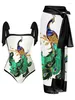 Damenbadebekleidung 2024 Sonnenschutz Einköpfig Badeanzug Set Edition gedruckter zweiteiliger Wrap Hip Gaze Rock Bikini Spot