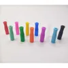 6mm rostfritt stips för stål Återanvändbara dricksstrån 11 färger lagrar matkvalitet silikon halmtips
