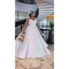 2024 Bollklänning Bröllopsklänningar Crystal Beading Pearls Jewel Neck Illusion Long Hidees Dubai Arabic Satin Bride Bridal Clowns Vestido de Noiva Overkirts 0513
