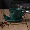 マグカップアートアートの個性的な創造性セラミックマグカップコーヒーカップの手作り料理セット