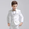 Anzüge Kinder Jungen Weiß Blazer Weste Hosen 3pcs Set Kinder Taufe Hochzeit Prom Anzug Baby Boy Elegantes Kleid Teenager Party Kostüm