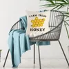 Couvercle de la journée d'abeille d'oreiller lin de lieux mignon jet de la maison canapé décoratif joyeux