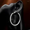 Boucles d'oreilles de cerceau Fashion Rhingestone Crystal for Women Accessories