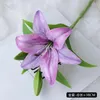Dekorativa blommor 6pc 3D -tryckning Lilies Artificial Wedding Decor Bridal Bouquet Party Home Living Room Garden Decoration Fake Lily Floral