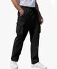 Cargo Pants Mens Loose Straight Oversize Clothing Solid Grey Versatile Work Wear Black Joggers Cotton Casual Male Trousers 240513