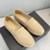 Platform Açık Balıkçı Ayakkabı Tasarımcısı Yaz Plajı Düz ​​Luxurys Loceper Canvas Erkek Kadınlar Espadrille Yeni Stil Bale Ayakkabıları Siyah Beyaz Tenis Kutu Boyutu 35-42