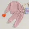 Conjuntos de roupas 2018-07-25 Lioraitiin 0-3y Preschool Girls Clothing Autumn Mom Girls Zipper Selto e calças de corrida Conjunto esportivo