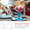 Wegwerpbekers rietjes 230 ml duidelijke dessert cup creatief ijs transparante drank