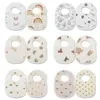 UDMQ Bibs Burp Tissu 2 pièces / Ensemble de Baby Bibs de coton pur NOUVEAU NOUVELLES Vêtements Bopu Nourchage pour enfants Boys et filles Salive Salive ACCESSOIRES D240513