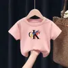 Mode Baby Kinder T -Shirt Cotton Luxus Marke Print Shirt Summer Boy Girl Kleidung Kurzarm lustige Kawaii Kinder Casual Tops 240510