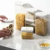 Bouteilles de rangement scellées boîte en pot transparent en plastique de cuisine en plastique de cuisine alimentaire noix de grains d'avoine