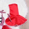 Clothing Sets The newly born Little Red Riding Hood role-playing costume Christmas set photo prop girl Tutu party dress baby costumeL240513