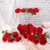ローズ人工花25pcsフォーム偽バラ結婚式の花束センターピースマザーデイバレンタインギフトパーティーデコレーション