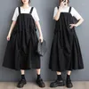 Abiti casual Corea giapponese in stile preppy preppy shirring senza maniche sciolte cinghia estiva nera vestito stradale femminile lunghe vestidos