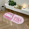 Pembe ve Mavi Soğuk Hap Halı Oval Tepeli Halı Mat Kapı Zemin Mat Mat Dekor Halı Kampı Mat Su Geçirmez Anti-Slip 240512