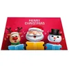 Tapijten kerstdaad Tapjes Merry Santa Claus rendier Deur Mat Decoratief zacht tapijt Outdoor indoor kwekerij