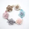 Decorative Flowers 8 Pcs Yarn Fabric Faux With Ribon Novelty DIY Accessories For Clothes Brooch Jewelry Shoes Buckle Making