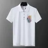 Polo Mens Shirt Letnia marka kostium luksusowy projektant koszulki polo męscy swobodny polo moda wąż pszczoła haft czysty bawełniany kołnierz polo letnia koszulka premium