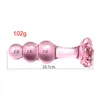Flower Crystal Glass Anal Plug Masturbation Sex Toys For Women Men Butt Plug Adult Products Pink Prostate Massager Anal Sex Toys 240511