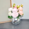 Vases Mini Plastic Ball Flower Pot Round Bouquet Vase panier argenté Miroir Succulent Plant Home Office Garden Decoration