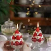 5st ljus handgjorda grädde jordgubbtorn doftljus melaleuca aromljus i glas kreativa födelsedagspresenter hem dekor ljus