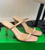 Italië merk Veneta muilezel knoop sandaal muilezel vrouwen schoenen goud afgewerkt metalen hakken lederen enkelband dame elegant wandelen EU35-43