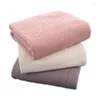 Filtar Pure Cotton Bed Soffa Cover Waffle Filt Vanlig täcke handduk Kvinnor Wrap Travel Throw Case tupplur